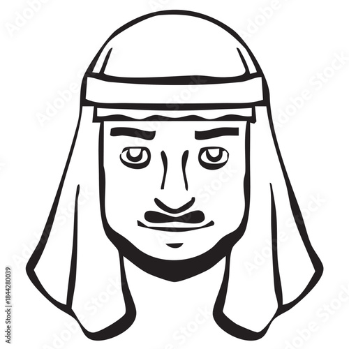 【線画】アイコン_人物・男性・外国人・国籍