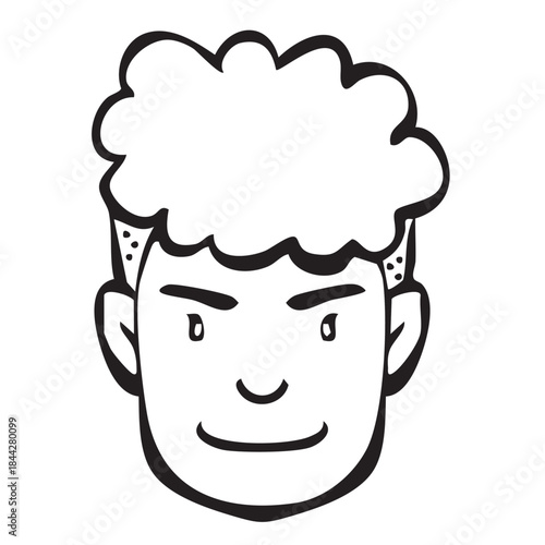 【線画】アイコン_人物・男性・外国人・国籍