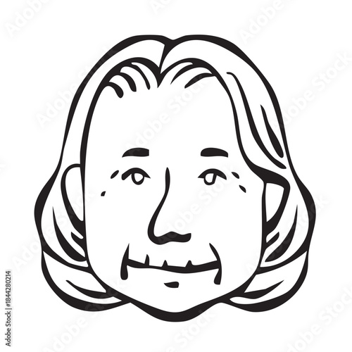 【線画】アイコン_人物・シニア・外国人・国籍