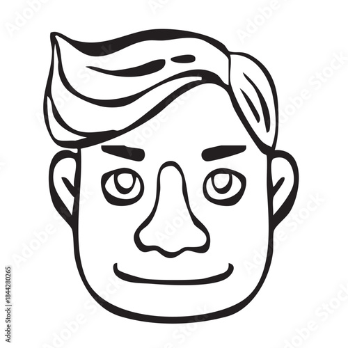 【線画】アイコン_人物・男性・外国人・国
