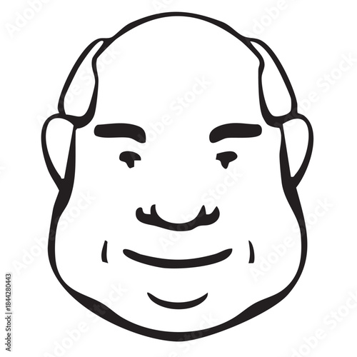 【線画】アイコン_人物・男性・外国人・国籍