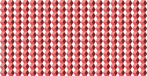 Red Pearls Pattern on White Background