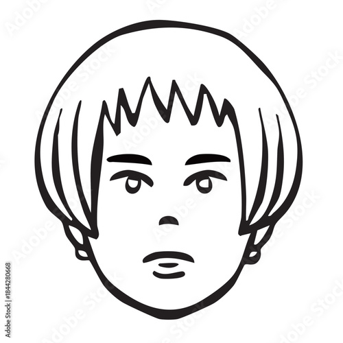 【線画】アイコン_人物・女性・外国人・国籍