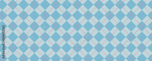 Blue and pink vichy gingham tartan. Classic check fabric pattern
