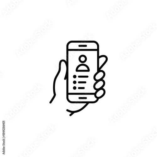 Hand holding a smartphone displaying a to do list application icon