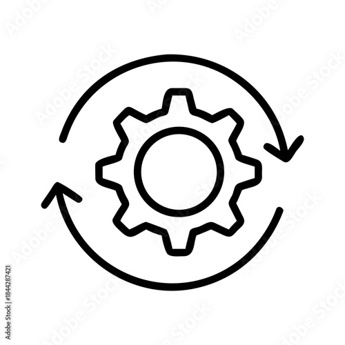 Continuous Process Cycle and System Update Icon
