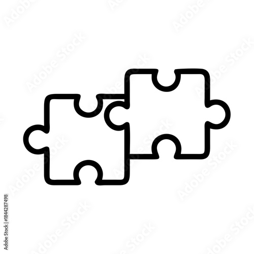 Integration, Solution, and Interlocking Connection Icon