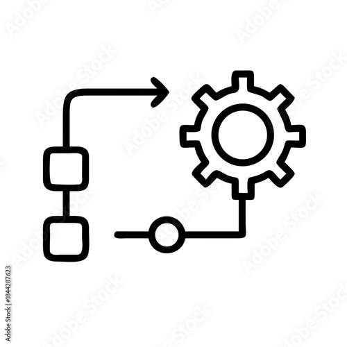 Workflow Automation and Process Mapping Icon