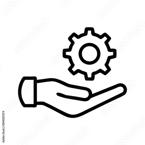 Technical Support and Service Hand Icon