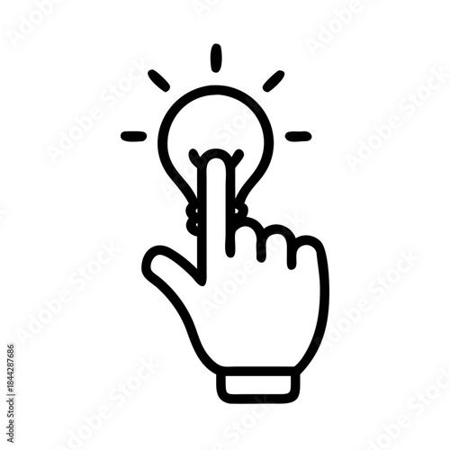 Idea Activation Click or Lightbulb Tap Icon