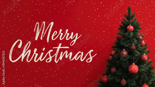 Postal de Merry Christmas para felicitaciones de Navidad