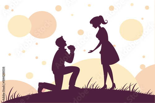 Propose day romantic silhouette