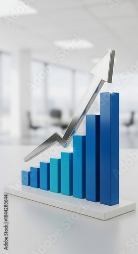 Business graph showing growth