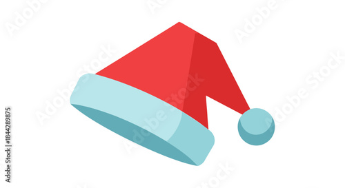 Festive santa hat flat design icon brings christmas cheer and holiday spirit to your graphics