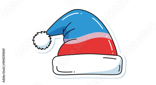 Festive christmas hat with a playful design and a bright color palette for holiday spirit