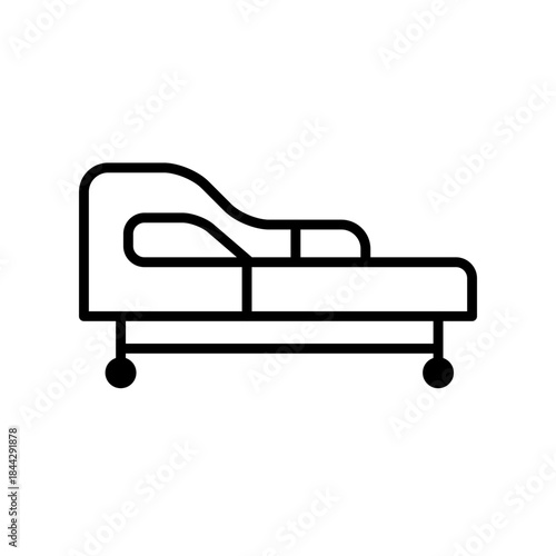 介護ベッドをイメージした介護用品アイコン