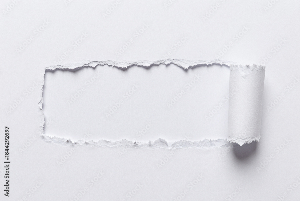 Fototapeta premium White torn paper background