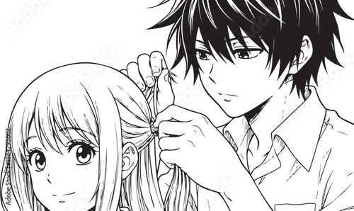 Cute Love Birds Vector Illustration for Valentine's Day