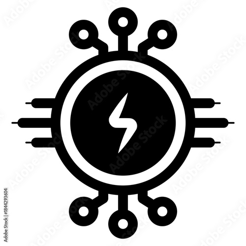 modern electrical technology icon