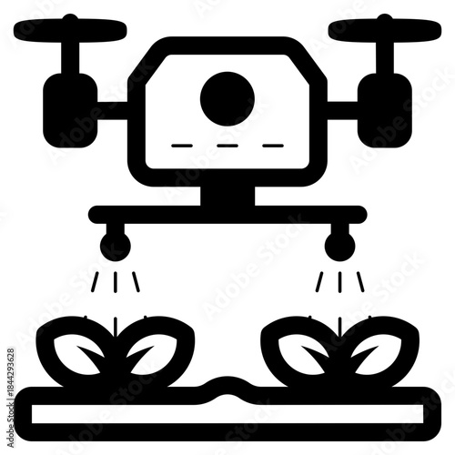 smart farming using drone icon