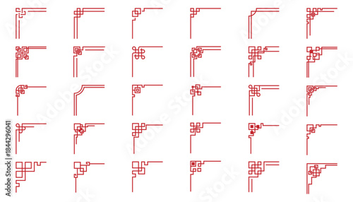 set of Traditional Chinese Corner decorative