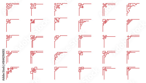 set of Traditional Chinese Corner decorative