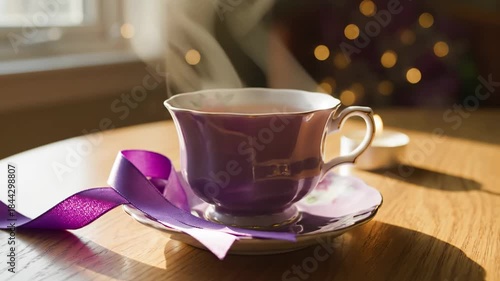 Elegant Tea Time - A Cup of Warmth and Comfort.
