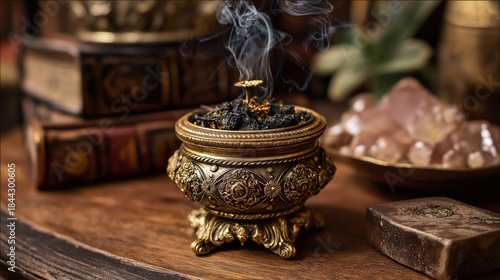 Epiphany gold incense burner 