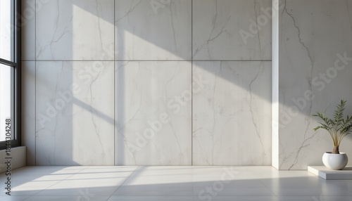 stone grey minimal 185: balanced neutral rock grey, polished concrete finish, lit with even architectural lighting, featuring barely visible stone veins, composition: right aligned vertical margin
