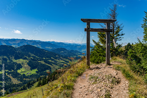 Autumn Hike at Hochgrat on Nagelfluhkette in Allgaeu Alps