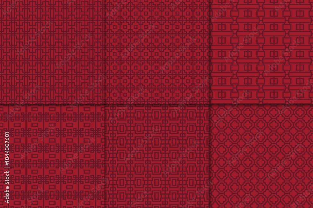 Fototapeta premium set of chinese traditional Pattern design