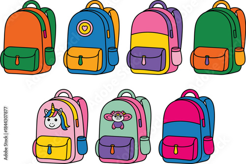 Detailed Hand-Drawn Vector Set of Iced Lemonade and Summer Beverages in Pitcher, Mason Jars, and Glasses, Perfect for Menus and Healthy Drink Design.