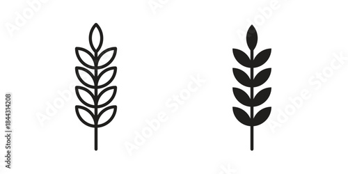 Wheat icon for template. Icon vector graphic set