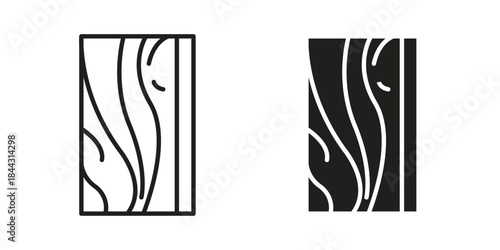 Wood board icon for template. Icon vector graphic set