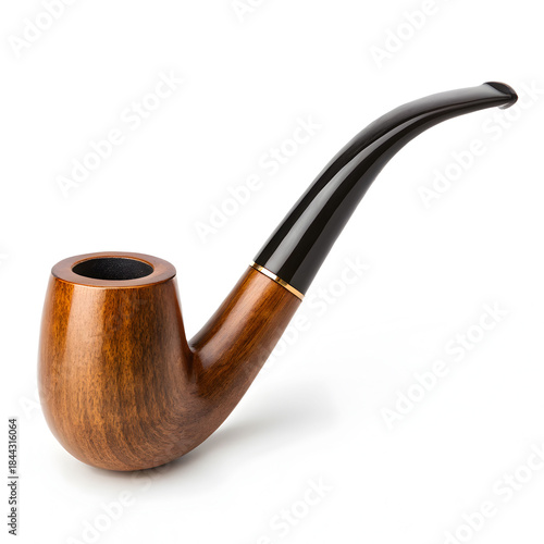 tobacco pipe on white background