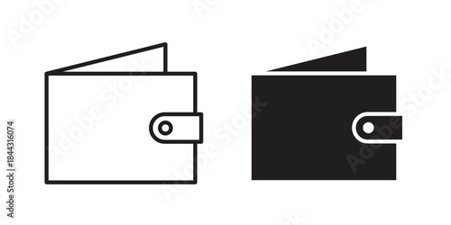 Wallet icon designs collection for mobile, ui, web.