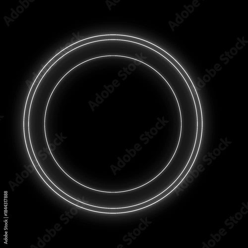 Neon Energy Ring — White Pulsing Loop (10 Seconds)