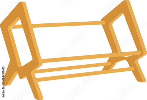 Modern minimalist wooden magazine rack for home or office