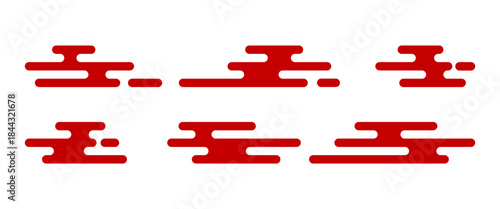 Chinese cloud illustration set with traditional auspicious cloud shapes for oriental decoration festive background Asian design elements branding packaging and cultural graphic projects