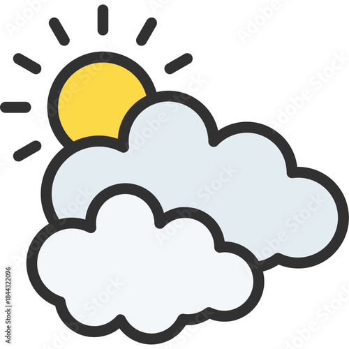 Clouds And Sun Icon