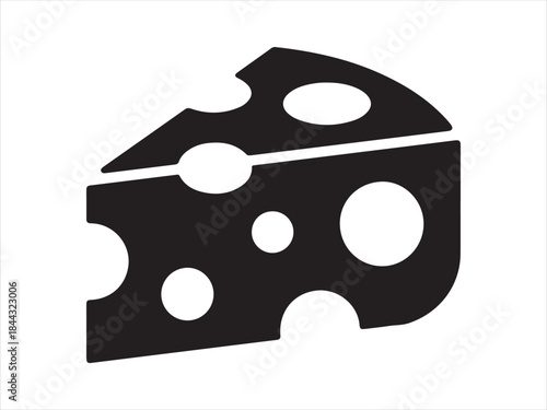 Cheese Slice icon, Cheese Slice silhouette, piece slice cheese icon for menu, design restaurant, cafe , vector illustration .