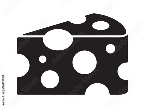 Cheese Slice icon, Cheese Slice silhouette, piece slice cheese icon for menu, design restaurant, cafe , vector illustration .