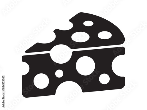 Cheese Slice icon, Cheese Slice silhouette, piece slice cheese icon for menu, design restaurant, cafe , vector illustration .