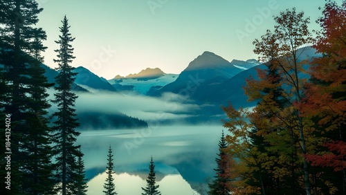 Un mural pintado a mano que representa una escena natural serena, que aporta una sensación de calma y tranquilidad a cualquier entorno interior.