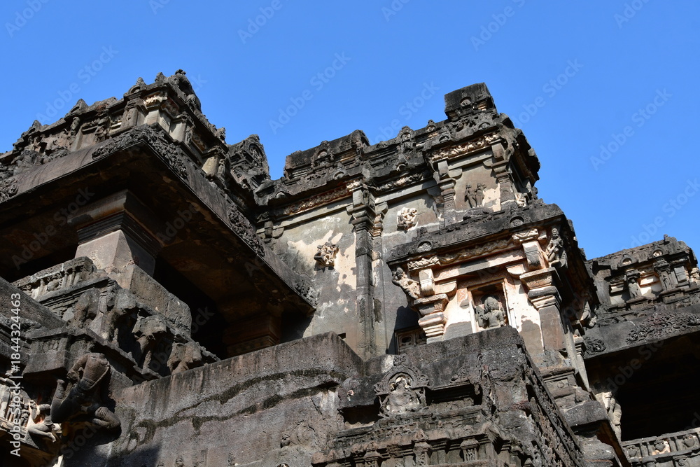 Naklejka premium インド アウランガバード エローラ石窟群