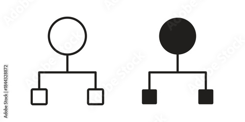 classification icons for web design set in black stroke and solid style. EPS10