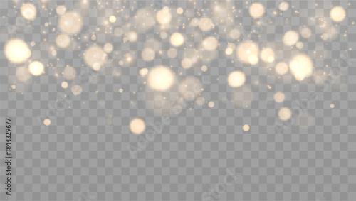 Abstract warm bokeh light particles vector header