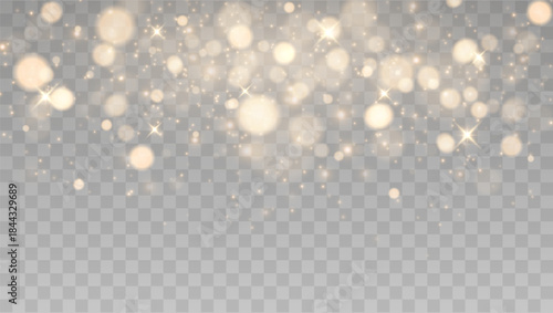 Soft glowing gold bokeh background vector illustration