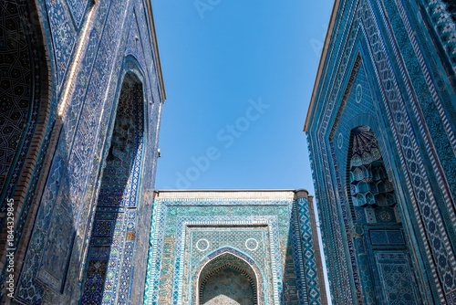 Shah-i-Zinda Corridor - Turquoise Tiled Mausoleums - Samarkand - Uzbekistan