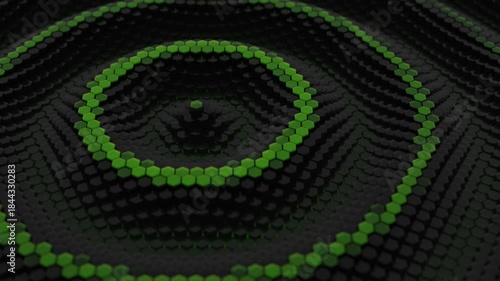 Wave abstract background. The video can be looped seamlessly. Duration 12 sec. Maximum resolution 4K. 3D rendering.